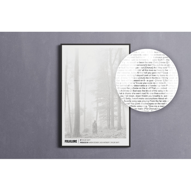 Lryics Poster - folklore - Taylor Swift - Album Lyrics Poster.jpg