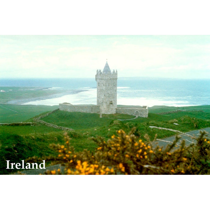Castles Of Ireland County Clare Doonagore Castle Irish Travel Poster Repro.jpg