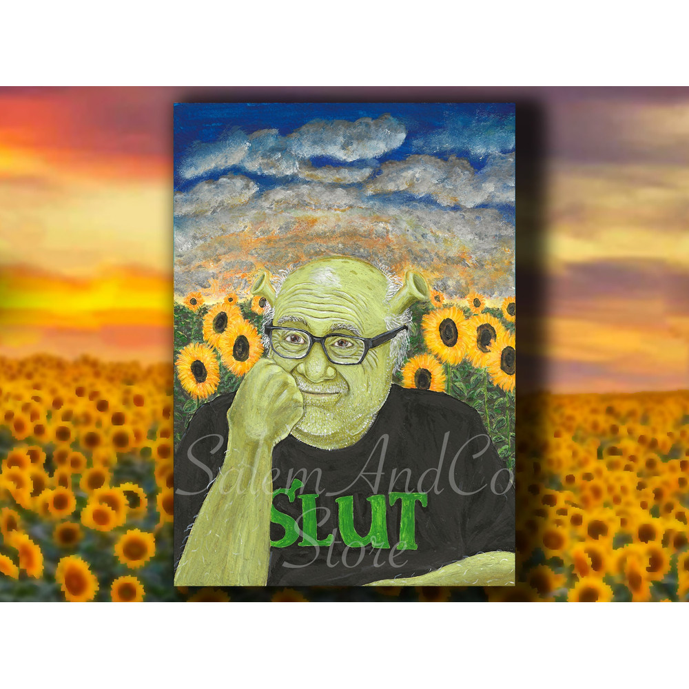 Danny 'Shrekito' DeVito X Shrek Meme Painting Print Wall Art Its Always Sunny.jpg