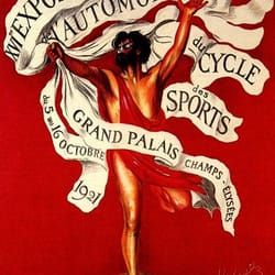 exposition internationale automobile car god 1921 france vintage poster repro