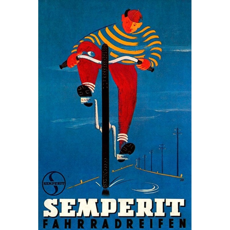 Bicycle Tire Semperit Fahrradreifen Boy Riding Bike Cycle Vintage Poster Repro.jpg