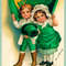 Ireland Irish Children Flag Saint Patrick Day Green Clothes Vintage Poster Repro.jpg