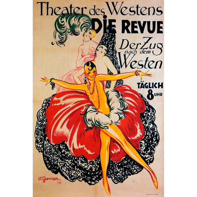 Theater Des Westens Die Revue Show Girl Dance Berlin German Vintage Poster Repro.jpg