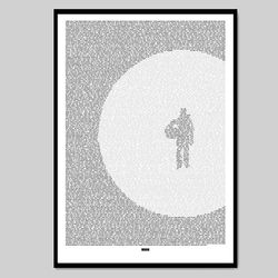 moon - movie script poster - unique posters with a twist - great gift for movie lovers