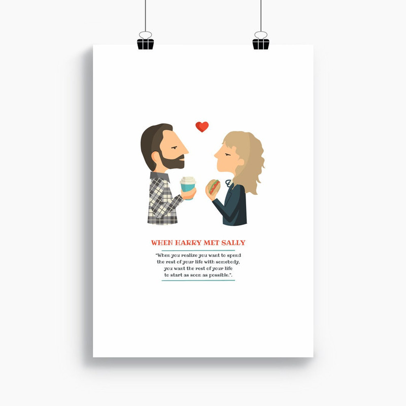 When Harry Met Sally print, Illustration to Decorate your Home, Custom Gift, Tutticonfetti.jpg
