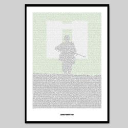 saving private ryan - movie script poster - unique posters with a twist - great gift for movie lovers