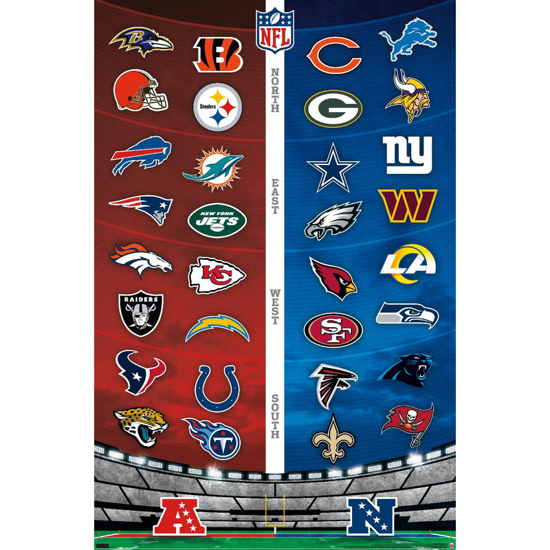 NFL League - Logos 22 Wall Poster, 22.375 x 34.jpg