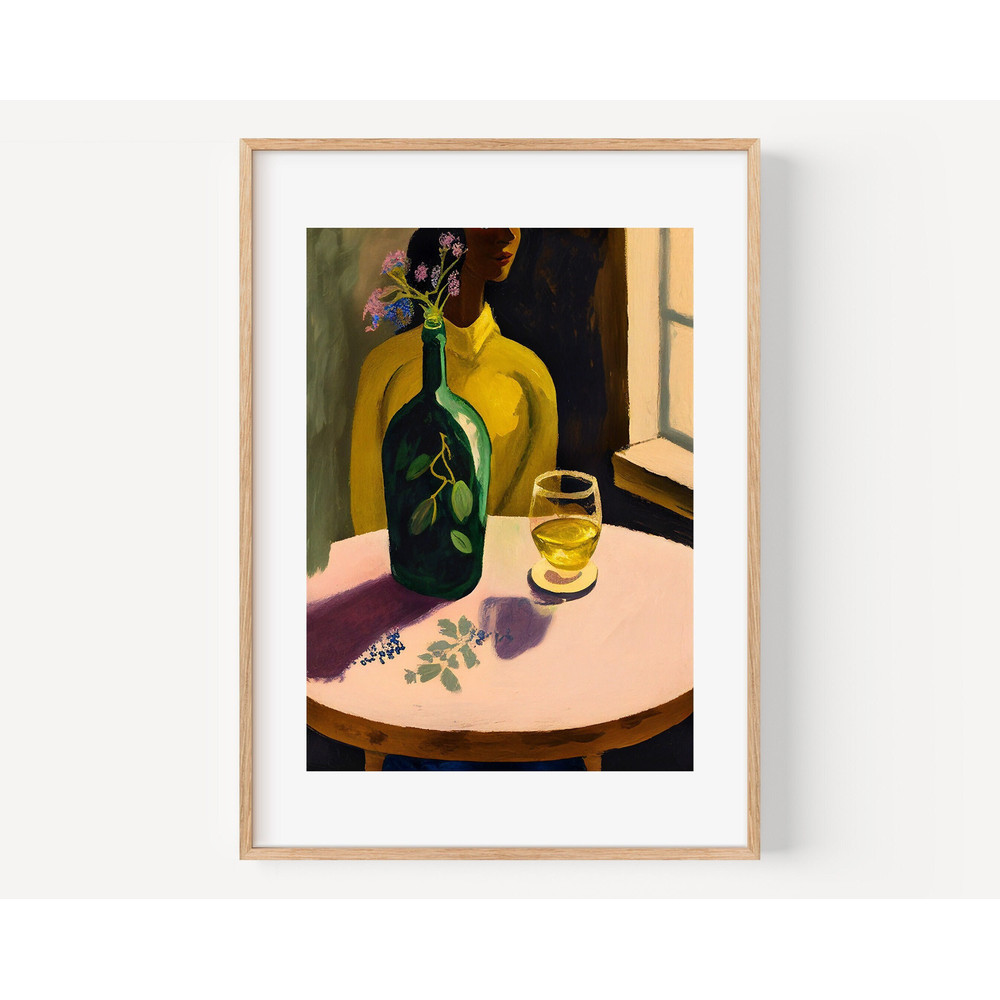 Vintage Women Drinking Prints Women Wall Art Kitchen Print Home Decor Wall Prints Abstract Art Kitchen Posters.jpg