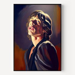 mick wall art prince print famous oil painting man portrait painting vintage oil portrait famous poster for fans-3