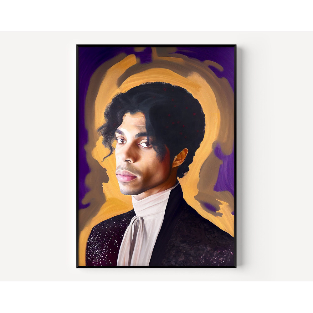 Prince Wall Art Prince Print Famous Oil Painting Man Portrait Painting Vintage Oil Portrait Famous Poster for fans.jpg
