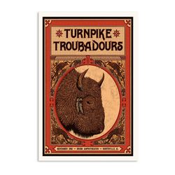 turnpike troubadours tour nov 02 2023 huntsville al poster