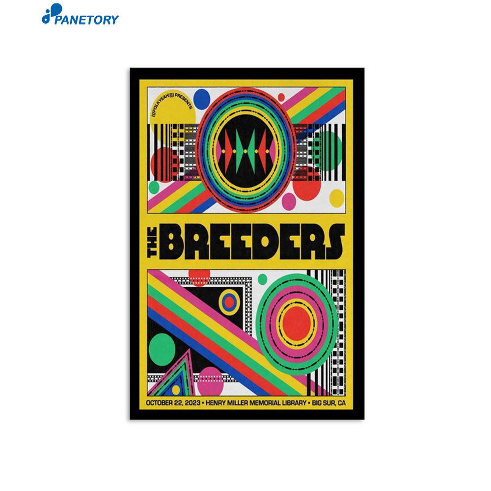 The Breeders Tour Henry Miller Memorial Library Oct 22 2023 Poster.jpg