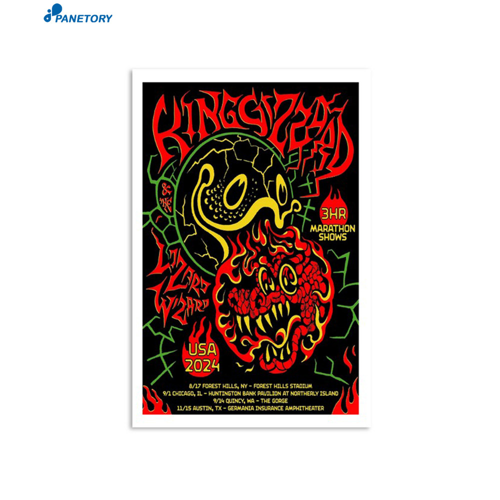 King Gizzard & The Lizard Wizard 3hr Marathon Shows Usa 2023 Poster.jpg