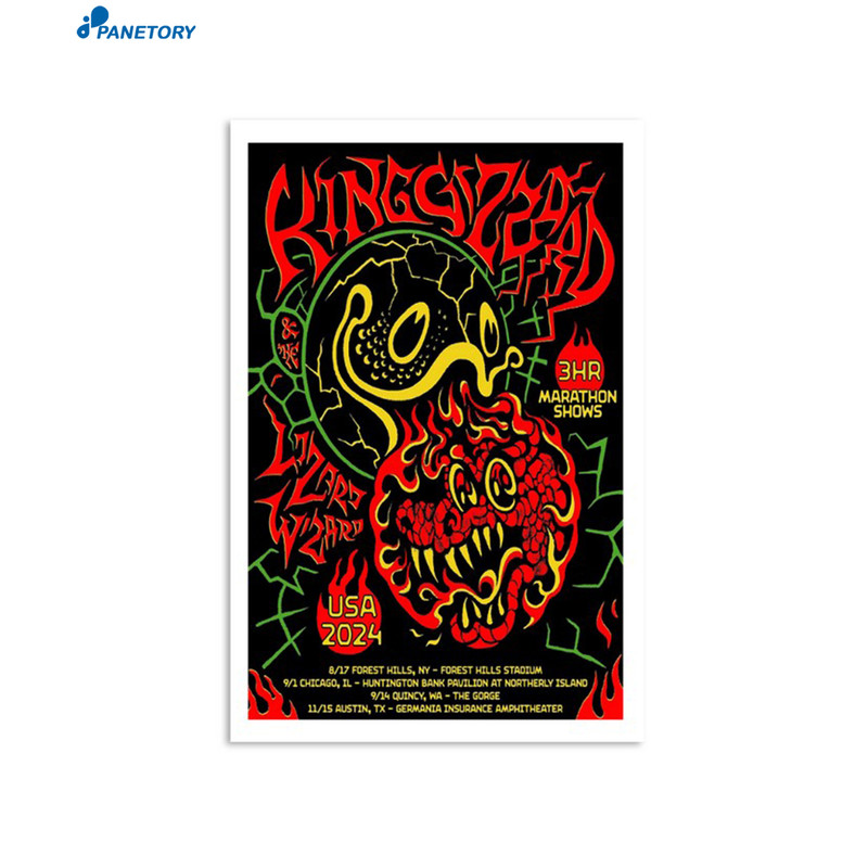 King Gizzard & The Lizard Wizard 3hr Marathon Shows Usa 2023 Poster.jpg