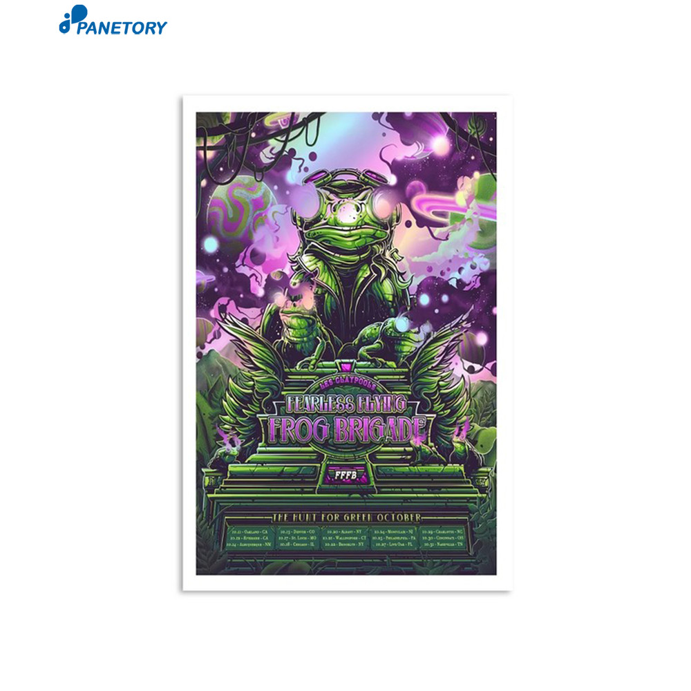 Les Claypool's Fearless Flying Frog Brigade The Hunt For Green Tour October 2023 Poster.jpg