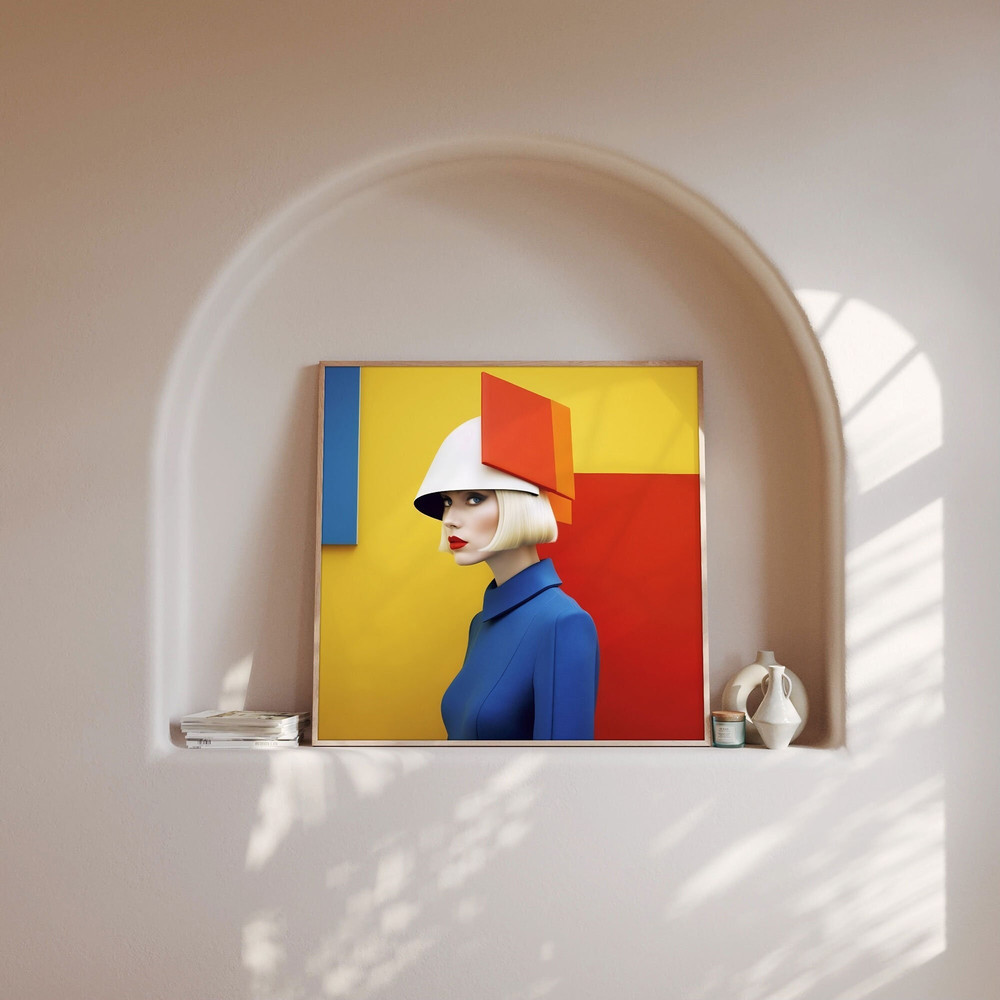 Pop Art Style, Comic Book Girl, Overthinking Print, Funny Anxiety Print, Social Anxiety Humour, Funny Mental Health.jpg