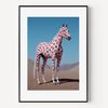 Horse Wall Art photography print Pink Horse Poster Nursery deco Kids Poster Horse Painting Animal Art for Horse Lovers.jpg