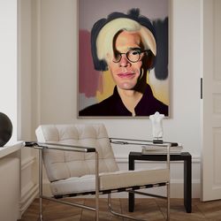 andy warhol wall art warhol print famous oil painting man portrait painting vintage oil portrait famous poster multicolo