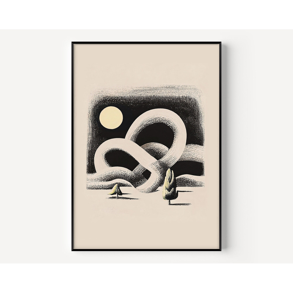 Abstract Black and White Digital Print Modern Wall Art Extra Large Painting Impressionist Art for Living Room abstract-wall-art.jpg