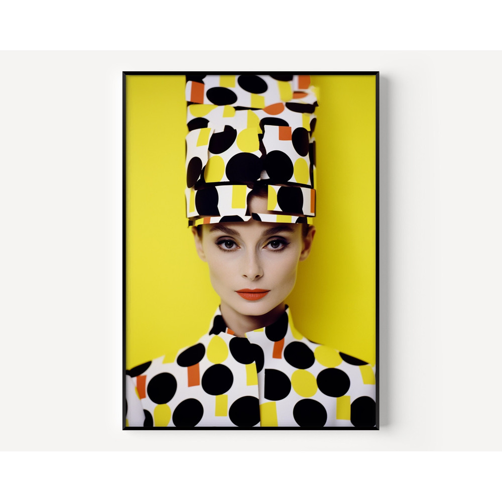 Audrey Hepburn Wall Art Audrey Hepburn Print Famous Photography Women Painting Vintage Photograph Portrait of Famous Colorful Poster.jpg