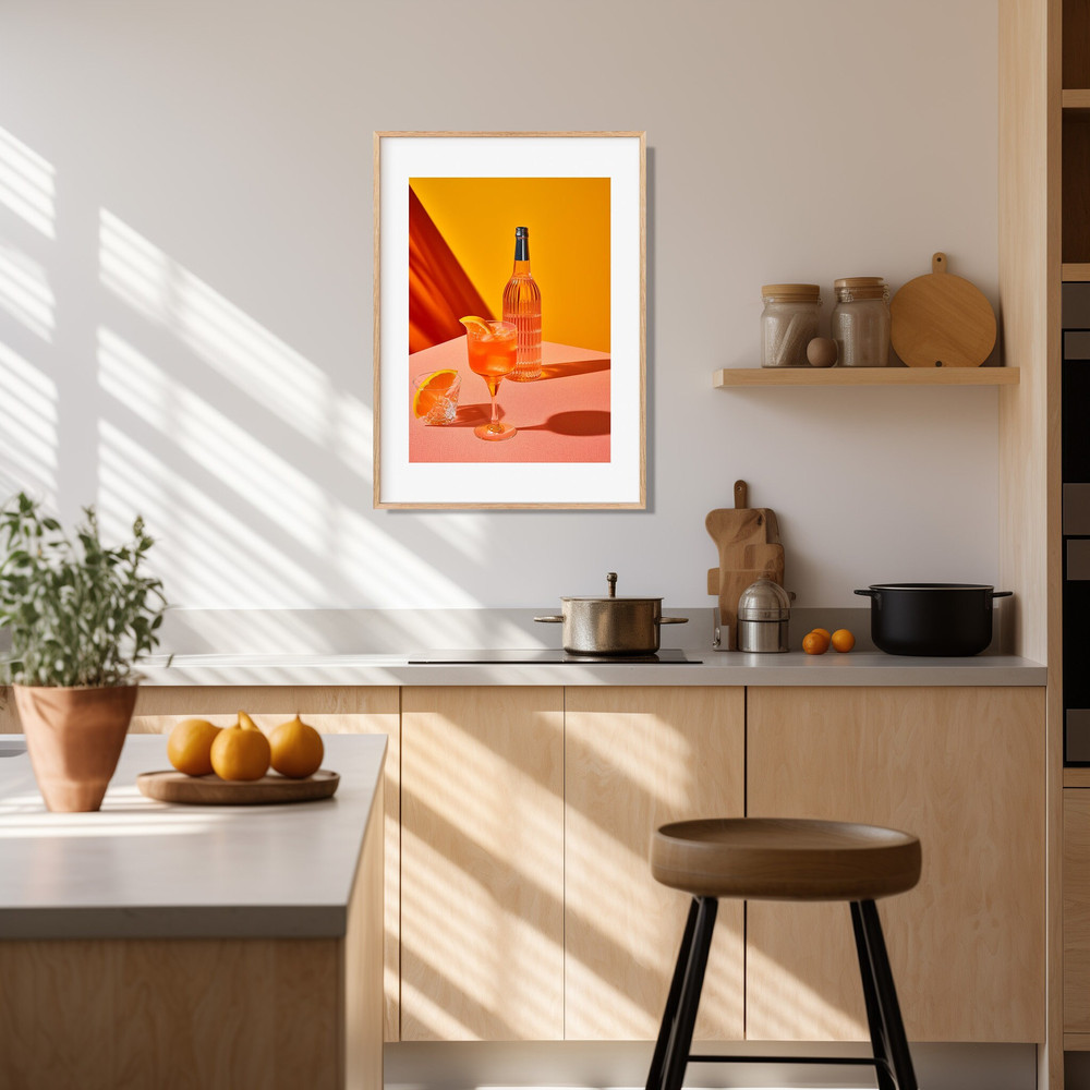 Aperol-Spritz Cocktail Print Orange Minimalist Modern Bar Print Summer Prints Aperol Summer Drinks Trendy , Bar decoration, bar print.jpg