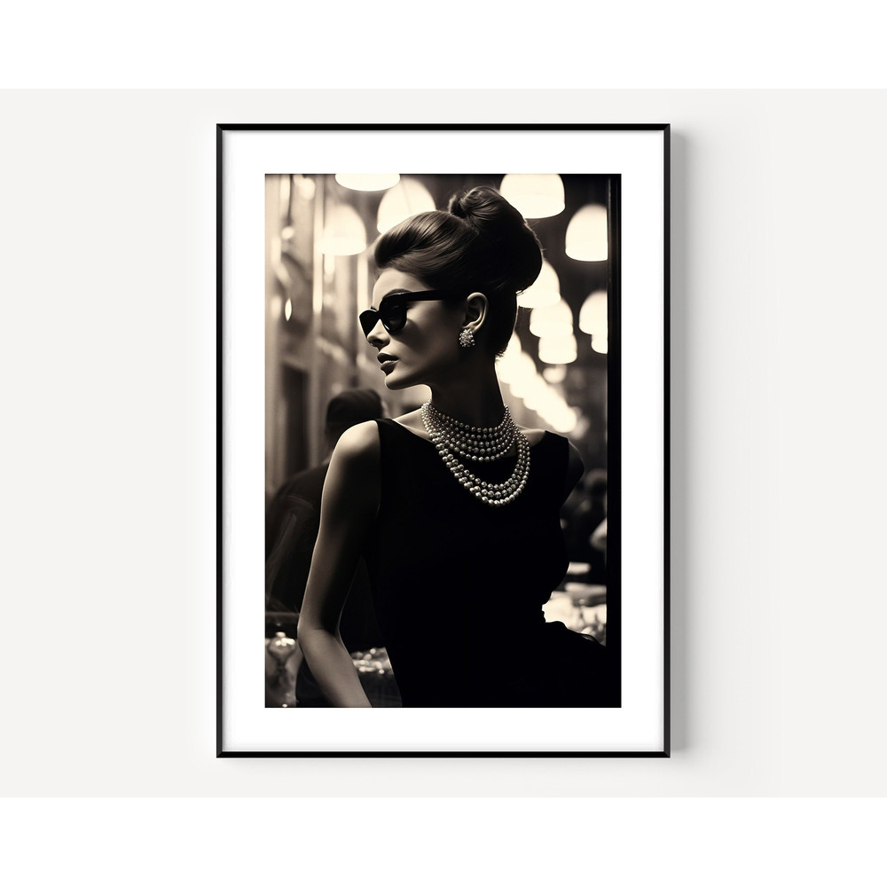Audrey Hepburn Wall Art Audrey Hepburn Print Famous Photography Women Painting Vintage Photograph Portrait of Famous Colorful Poster-1.jpg