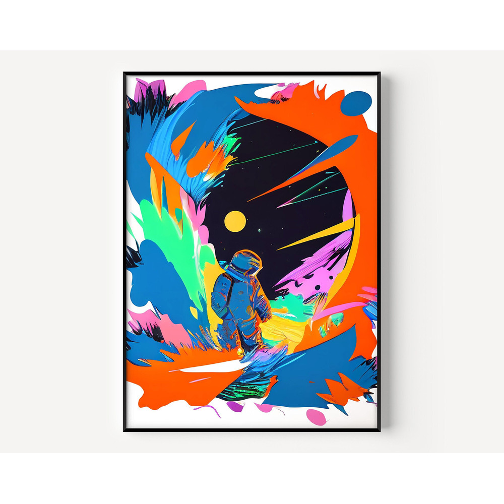 Abstract Comic Wall Art Abstract Print Colorful Modern Abstract Wall Art Extra Large Painting multicolored Posters Modern Comic Posters.jpg