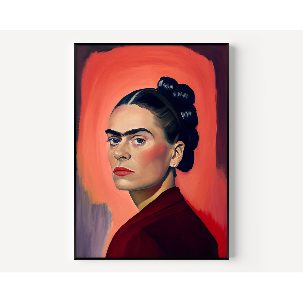 Frida Khalo Wall Art Khalo Print Famous Oil Painting Woman Portrait Painting Vintage Oil Portrait Famous Poster Feminism Posters Modern.jpg