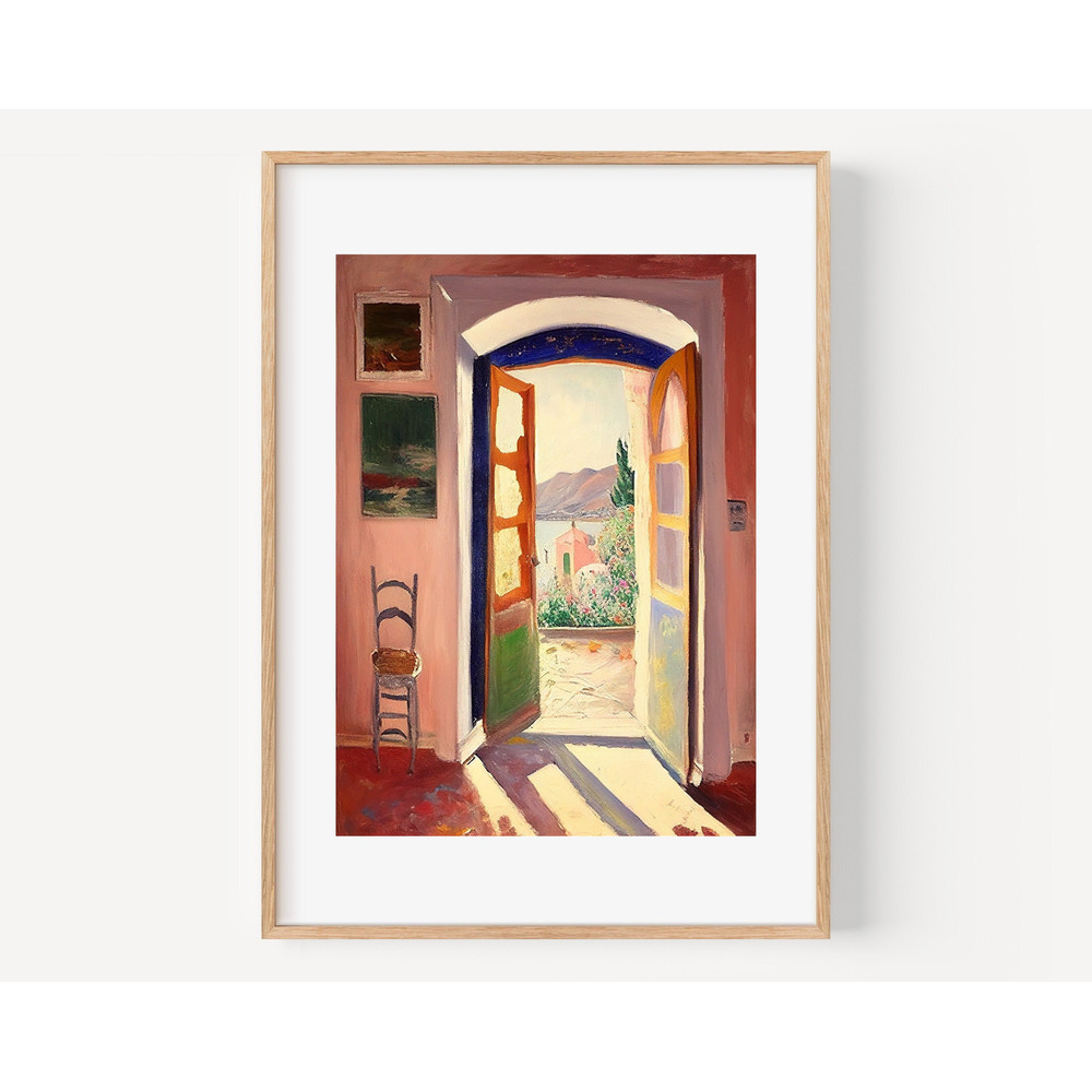 Henri Matisse Print Open Window Vintage Wall Art Colorful Wall Art Flowers on Window Landscape Wall Art Home Decor or Housewarming Gift.jpg