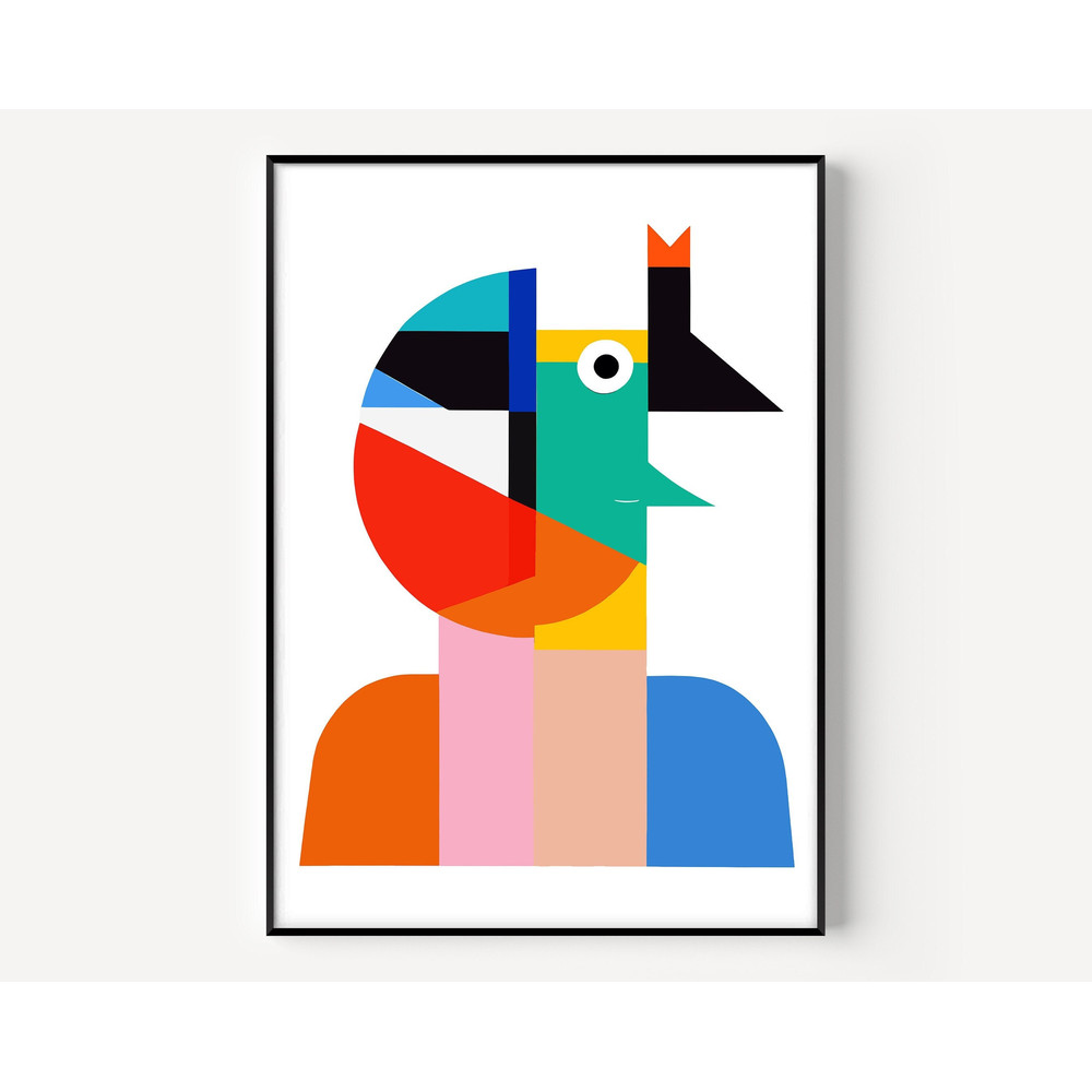 Abstract Comic Gift Abstract Print Gallery Wall Print Abstract Wall Art Extra Large Multicolored Posters of Multiple Figures Illustration.jpg