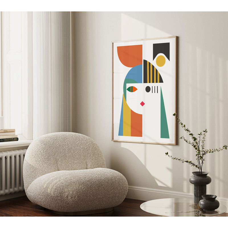 Abstract Comic Print with Woman Abstract Wall Art Pop Art Modern Abstract  Art Paint Extra Large Multicolored Posters of Multiple Figures.jpg