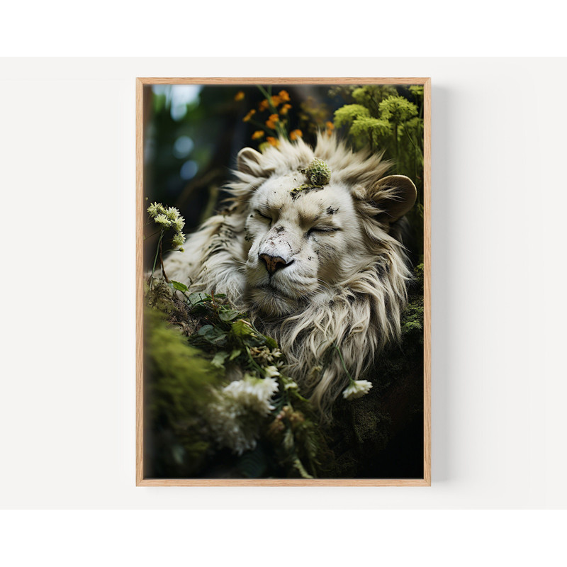 Tiger painting large maximalist wall art preppy room decor, funky artwork college dorm decor, green forest wall art animal print, floral.jpg