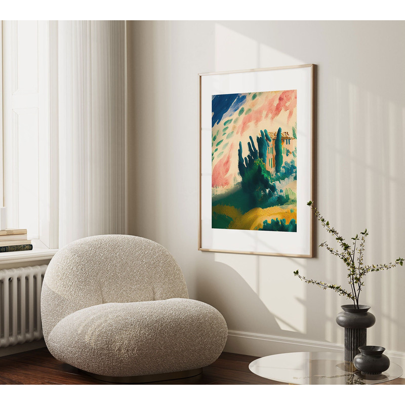 Artful Matisse Wall Art Landscape Art Print Naturism Wall Art Nature Matisse Printing of Green Forest Art Print impressionistic Landscape.jpg