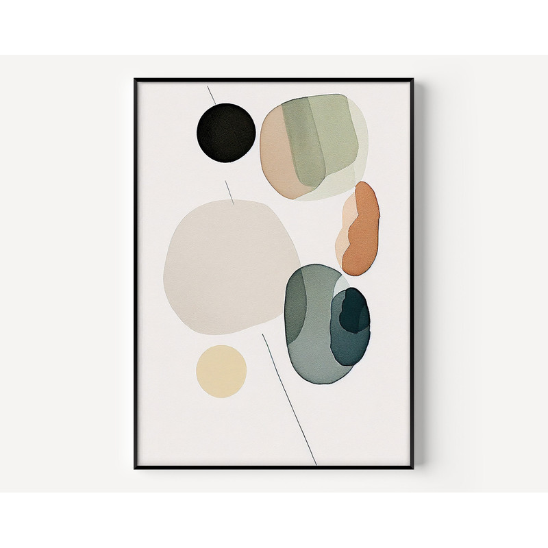 Multicolored Wall Art Abstract Multiple Figures Painting Large Fine Art Print Modern Simple Neutral Gallery Wall Art Abstract Art for her.jpg