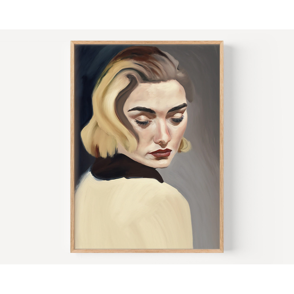 Vintage Woman Portrait Oil Painting Vintage Female Figure Print Women Wall Art Portrait of Woman Feminism Posters, abstract people, woman.jpg