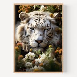 baby tiger print, safari animal prints, printable nursery art, safari nursery decor, tiger cub, safari animals, nursery