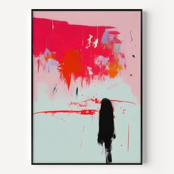 soft pastel wall art, abstract painting giclee print, large fine art print, modern abstract art, acrylic art print, mode