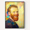 Van Gogh Wall Art Van Gogh with Smile Eclectic Wall Art Self Portrait Print Famous Oil Painting Wall Decor Home Decor man portrait colorful.jpg