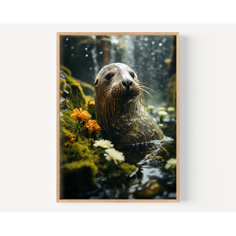 Baby Seal Print, Baby Seal Photo, Greenland Animal, Cute Baby Animals, Nursery Wall Art, Nursery Decor, Kids Room Wall Prints, Printable Art.jpg