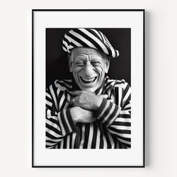 pablo picasso wall art black and white picasso poster self portrait print famous photograph style portrait man portrait
