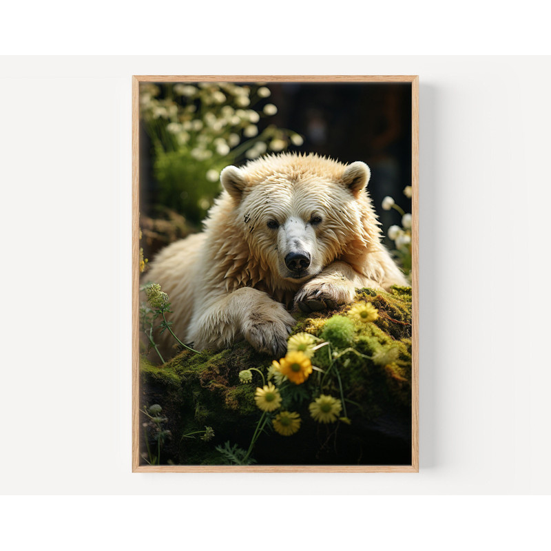 Boho nursery decor, Bear PRINTABLE art, Flower crown, Forest animals, Girls room decor, Baby animal prints, Nursery animal art, Nursery art-1.jpg