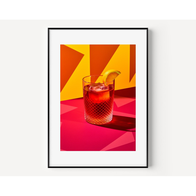 Negroni Cocktail Poster Negroni Art Orange Minimalist Modern Digital Art Bar Decor Summer Prints Summer Vides Summer Drinks Trendy Cocktail-1.jpg