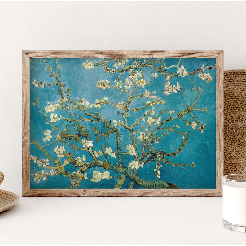 Vincent Van Gogh Almond blossom Poster, Van Gogh Landscape, Botanical Flower Bloom poster, Van Gogh Painting Reproduction PS0338.jpg