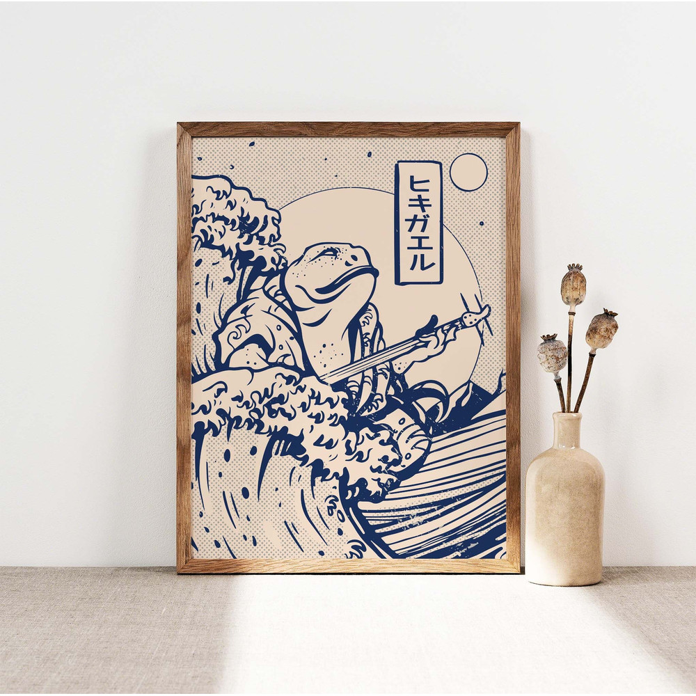 The Great Wave off Kanagawa Poster, Japanese Toad Art Print, Traditional Japanese Art, Ukiyo Wall Art Decor, Gift Idea, Ukiyo-e, PS0112.jpg