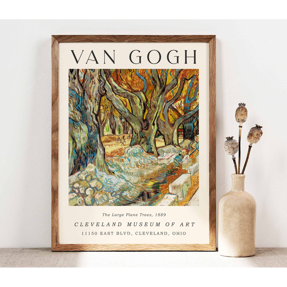 Vincent Van Gogh The Large Plane Trees Poster, Van Gogh Landscape Print, Forestl Poster, Van Gogh Provence Painting Reproduction PS0202.jpg
