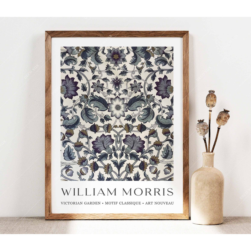 William Morris Print, Morris Poster, Garden Flowers Art, Botanical Print, Vintage Floral Art, Wall Art Gift Idea Art Print Decor PS0459.jpg