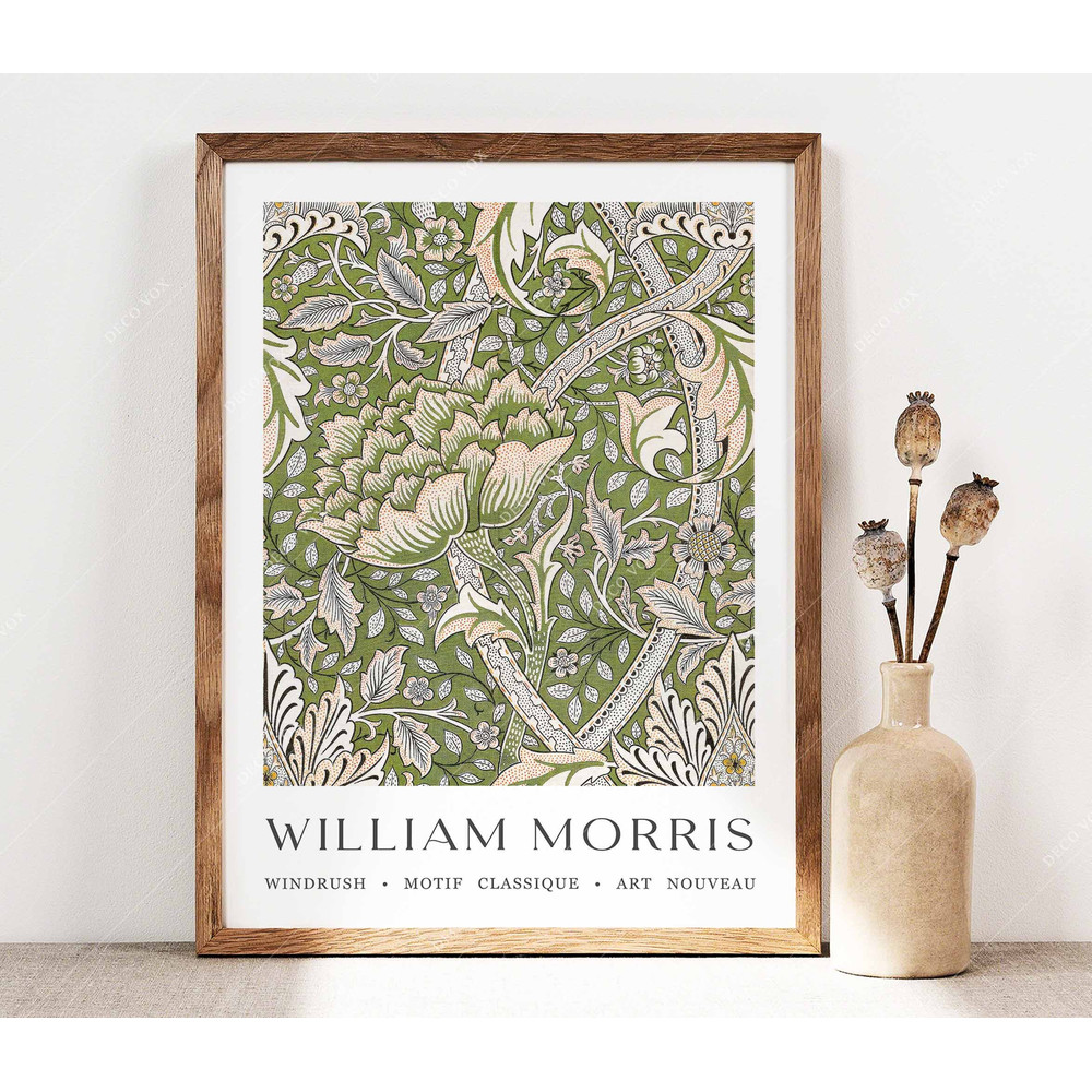 William Morris Print, Morris Poster, Garden Flowers Art, Botanical Windrush Print, Vintage Floral Art, Wall Art Gift Idea, Decor PS0444.jpg