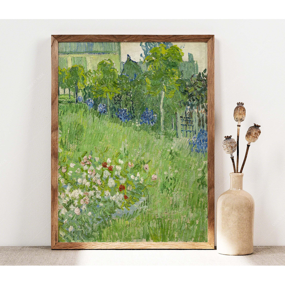 Vincent Van Gogh Garden Landscape Poster, Van Gogh Print, Garden Flowers Print, Botanical poster, Van Gogh Reproduction, Art Gift PS0479.jpg