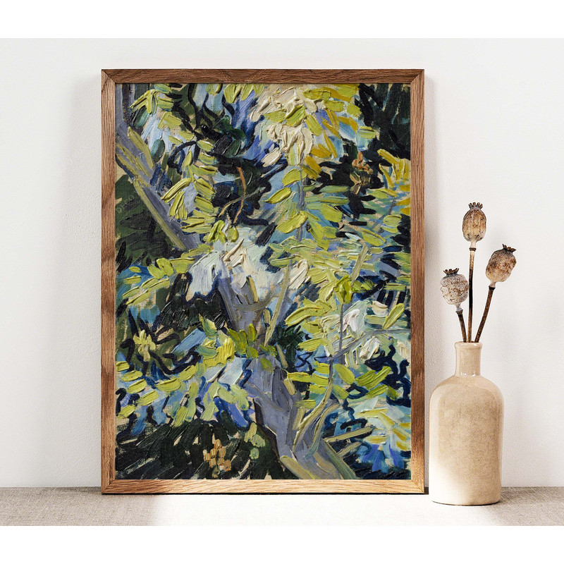 Vincent Van Gogh Blossoming Acacia Branches Poster, Van Gogh Print, Van Gogh Flowers Print, Botanical poster, Van Gogh Reproduction PS0477.jpg