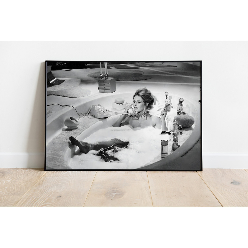 Brigitte Bardot Poster Print, Brigitte Bardot Black and White Photography, Brigitte Bardot Art, Feminist Poster, Hollywood Poster.jpg